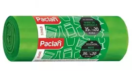 Atliekų Rūšiavimo Maišas - Paclan 35L Stiklo Atliekų Surinkimo Maišai, 20 Vnt., Žalias