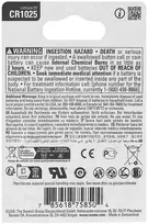 Baterija - Renata CR1025 3V 30mAh Ličio mygtukinė elementas