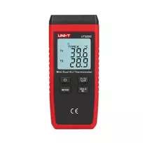Temperatūros Matuoklis - UNI-T UT320D Dviejų Kanalų Skaitmeninis Termometras -50°C Iki 1300°C Juodas