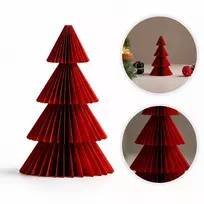 Eu Sandelis Popierinė kalėdinės eglutės dekoracija, sulankstyta, bordo spalvos, 20 cm WOZ72