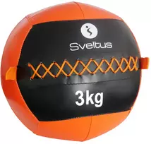 Orange Svorinis kamuolys SVELTUS Wall Ball 3kg D35cm Oranžinis/Juodas mėtymui