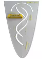 TimeTEX Profesionalus magnetinis parabolės šablonas, 59 cm, su rankena (TT62676)