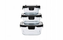 Gerlach SMART stiklinių indelių rinkinys, 3 vnt., 330 ml, 500 ml ir 850 ml