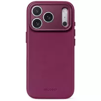 Decoded Leather Backcover – odinis dėklas iPhone 18 Pro Max / 17 Pro Max su MagSafe (baklažano spalvos)