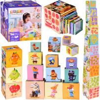 Medinės kaladėlės Jenga, EN, įvairių spalvų, 10 vnt.
