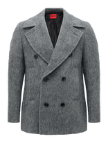 HUGO - Miloro2641 - Vilnonis paltas - Pilka