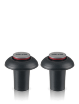Innovine - Vacuum Pump Stoppers (Set Of 2) By Innovine™ - Butelių atidarytuvai ir vyno kamščiai - Juoda