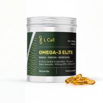 L Cell Omega 3 Elite žuvų taukai 1000mg, 90 kapsulių