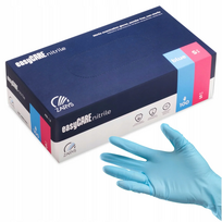 EASYCARE Nitrilinės pirštinės be pudros, mėlynos, S, 100 vnt.