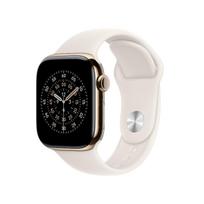 Naudotas (demonstracinis) Apple Watch Series 11 GPS + Cellular 42mm Gold Titanium Case with Light Blush Sport Band - M/L