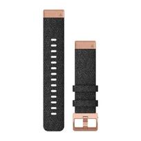 Garmin QuickFit 20 Watch Band Black Nylon Rose Laikrodžio dirželis