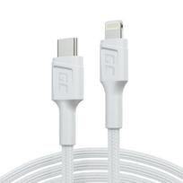 GREEN CELL PowerStream USB-C to Lightning 1m MFI cable, PD, white