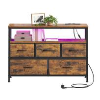 Komoda 30x98.7x68.1 cm Ruda-juoda medinė saugykla