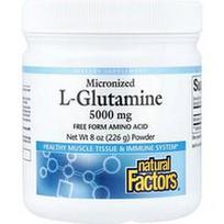 Natural Factors, Mikronizuoti L-glutamino milteliai, 8 uncijos (226 g)