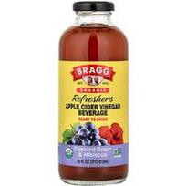 Bragg, Organinis obuolių sidro acto gaiviklis, gėrimas „Concord“ su vynuogėmis ir hibisku, 473 ml