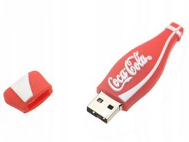 USB laikmena Pendrive 128Gb Usb buteliukas Coca Cola raudonas baltas