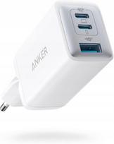 Anker 735 GaN II 65 W tinklo įkroviklis, 2× USB-C, 1× USB-A, baltas