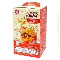 Burbulinės arbatos rinkinys 3 asmenims - mango žalioji arbata su mango sprogstančiais boba perlais, O's Bubble, 3 × 80g