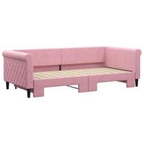 Sofa-lova vidaXL, 90x200 cm, rožinė