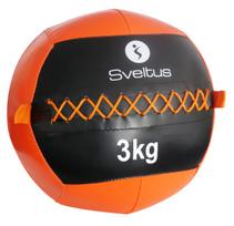 Svorinis kamuolys SVELTUS Wall Ball, 3kg D35cm Oranžinė/juoda mėtymui