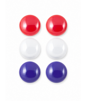 Magnetai MemoBe, 30 mm., 6 vnt., įvairių spalvų