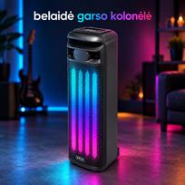 belaidė garso kolonėlė su mikrofonu ir led apšvietimu, 40 W