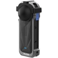 Telesin S6-FMS-19-TIS aliuminio apsauginis dėklas Insta360 X5, 56g, aliuminis+silikonas, 53x22x139mm