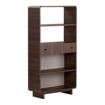 Tamsios natūralios spalvos knygų spinta iš riešutmedžio 78x153x34 cm Senza – Nordure