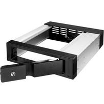 ICY BOX IB-158SSK-B, 3,5'' HDD SATA, 5,25'' lizdas, aliuminio korpusas, karštasis keitimas, raktų užraktas, LED indikatoriai