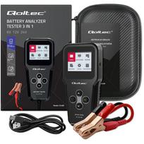 Qoltec akumuliatoriaus analizatorius 52489, 6V, 12V, 24V, 30-200Ah, 2.8 colio LCD, įkrovimo sistemos testas