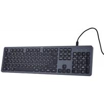 Hama klaviatūra CK-400 U8173058, USB-A, USB-C, 1.8m, 105 klavišai, QWERTY, membraninė, tyli, apšviesta, AI mygtukas