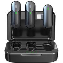 Technaxx Deutschland Gmbh & Co. Kg Mini belaidis mikrofonas TX-301, 2 vnt., 20 Hz-20 kHz, 38 dB, USB-C, 2.4 GHz, 15 m, 30 ms