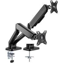 Techly stalinis monitoriaus laikiklis ICA-LCD 462B 362138, 2 monitoriai, 17-32 col., 9 kg, VESA 75x75/100x100 mm, dujų spyruoklė