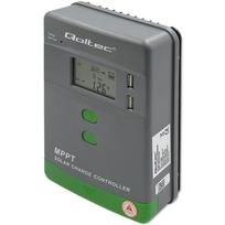 Qoltec Saules įkrovimo valdiklis MPPT 53661, 20A, 12V, 24V, 2xUSB, LCD, temperatūros jutiklis, apsauga nuo perkrovos