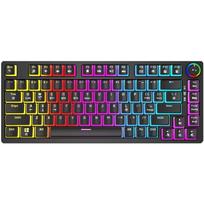 Savio klaviatūra SAVGK-PHENIX YELLOW PUDDING, 82 klavišai, 2.4 GHz, Bluetooth, USB, Gateron Yellow Pro, RGB, mechaninė, belaidė