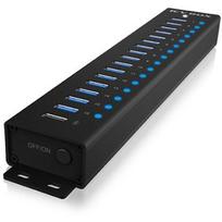 Icybox USB šakotuvas IB-HUB1717-U3, 17 prievadai, USB 3.2 Gen 1, 5Gbit/s, 96 W, aliuminio korpusas, Plug & Play