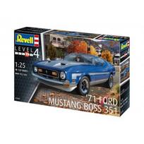 Revell Plastikinis modelis Automobilis 71 Ford Mustang Boss 351 07699, 1:25, 1971, 129 dalys, 12 metai, V8 variklis