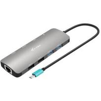 I-Tec USB-C metalo nano dokinimo stotis C31NANOHDM2DOCPD, 2x HDMI 4K 60Hz, 100W PD, 2x USB 3.2 5Gbit/s, 2x USB 2.0, 1x USB-C