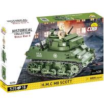Cobi Klocki Konstruktoriaus kaladėlės H.M.C. M8 Scott 2279, 525 elementai, 1:35 mastelis, besisukantis bokštas, judinamas pabūklas