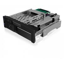 ICY BOX IB-173SSK, vidinis korpusas, 1x 2,5" + 1x 3,5" į 1x 5,25", SATA III 6Gbit/s, SAS, aliuminis, juodas, rakinamas