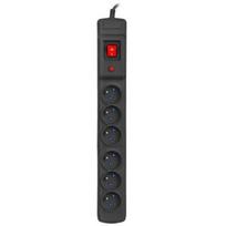 Armac Apsaugos nuo viršįtampių M6/100/CZ, 230V, 2500W, 10m, 6x F tipo, jungiklis, įžeminimas, juodas