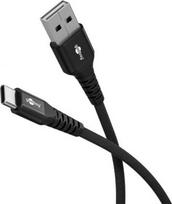 Goobay | USB-C to USB-A Supersoft Textile Cable with Metal Plugs | 74527 74527 | 4040849745270