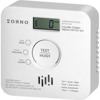 Orno Anglies monoksido detektorius OR-DC-641, 85dB, 2xAA, Wi-Fi, LCD ekranas, Tuya Smart, elektrocheminis jutiklis, baltas