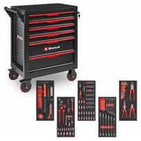 Einhell įrankių vežimėlis 49375401, 6 stalčiai, rankena, ratai, metalo konstrukcija