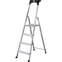 Krause Aliuminio kopėčios 126337, 5 pakopos, 3.05 m, 80 mm, sidabrinės, EN 131, neslystančios, aukštas saugos laikiklis