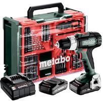 Metabo Belaidis gręžtuvas BS 18 L Set 614051710, 18 V, 2 Ah, Li-ion, be šepetėlių, 60 Nm, 2 greičiai, 2 akumuliatoriai, įkroviklis
