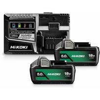 Hikoki akumuliatoriaus įkroviklio rinkinys UC18YSL3WKZ, 18V, 2x5Ah, Li-ion, 8A, 1 lizdas, greitas įkrovimas, 32min