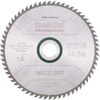 Metabo diskinio pjūklo geležtė 628063000, 216 mm, 64 dantys, 30 mm, 2.4 mm, 1.6 mm, plokščias trapecinis dantis, universali