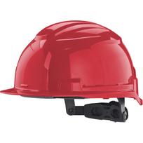 Milwaukee šalmas BOLT 100 4932479250, 52-68cm, ABS, 6 taškų pakaba, EN 397, EN 50365, 440V elektros izoliacija, raudonas
