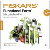 Fiskars stalo įrankių rinkinys Functional Form Shiny 1071623, 24 vnt, 6 asmenims, nerūdijantis plienas, blizgus apdaila